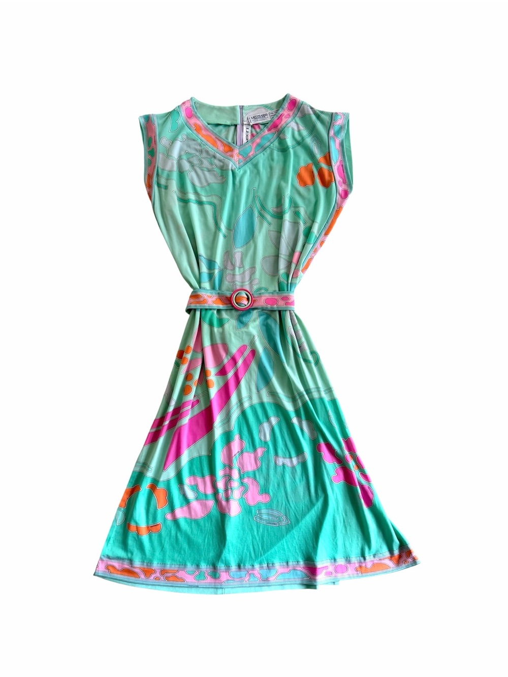 Leonard Paris | 1960’s Silk Jersey Resort Mid Century Resort Dress
